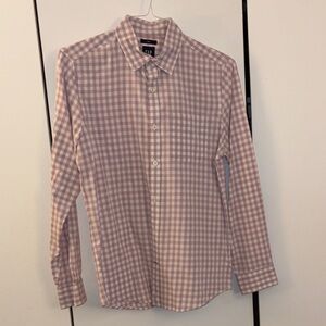 GAP Men's Casual Pink Checkered Shirt